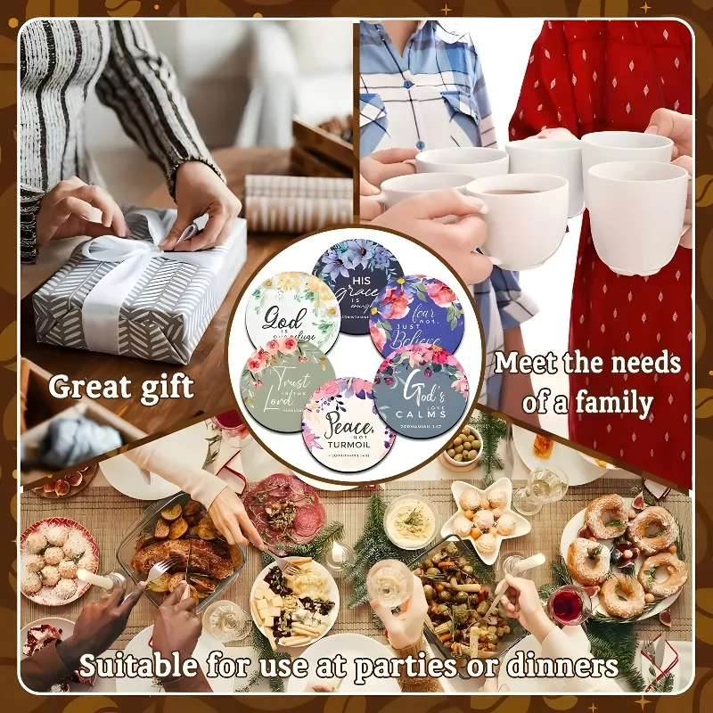 Walnut Scripture Coasters 4