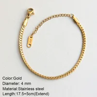 Gold Color Bracelet Stainless Steel Twist Cuban Chain Bracelet for Women Chain Bracelet Jewelry Gifts Wholesale Dropshipping - Image 5