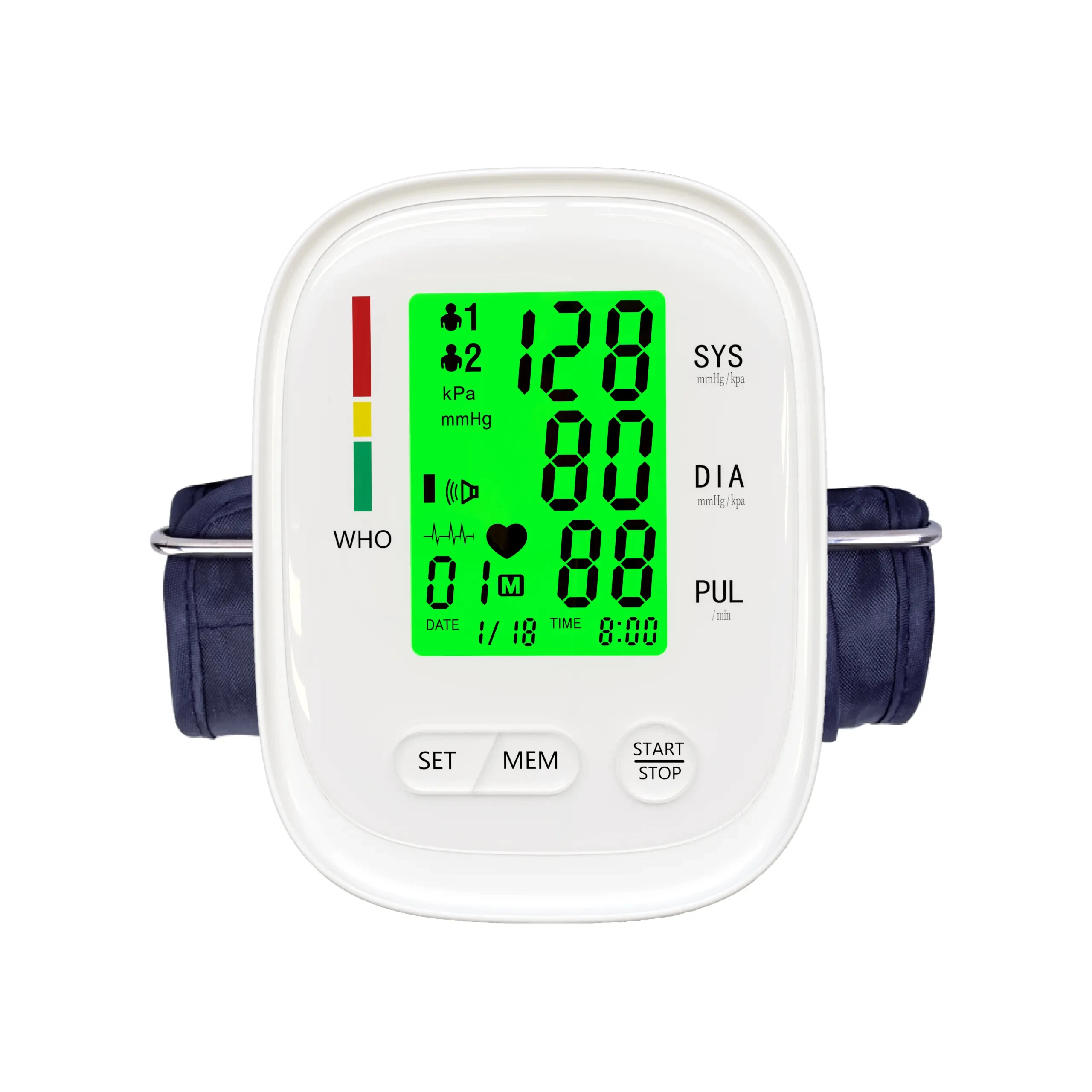 Smart Blood Pressure Monitor Arm Cuff Tonometer Digital Sphygmomanometer Electronic Medical BP Monitors Upper Arm