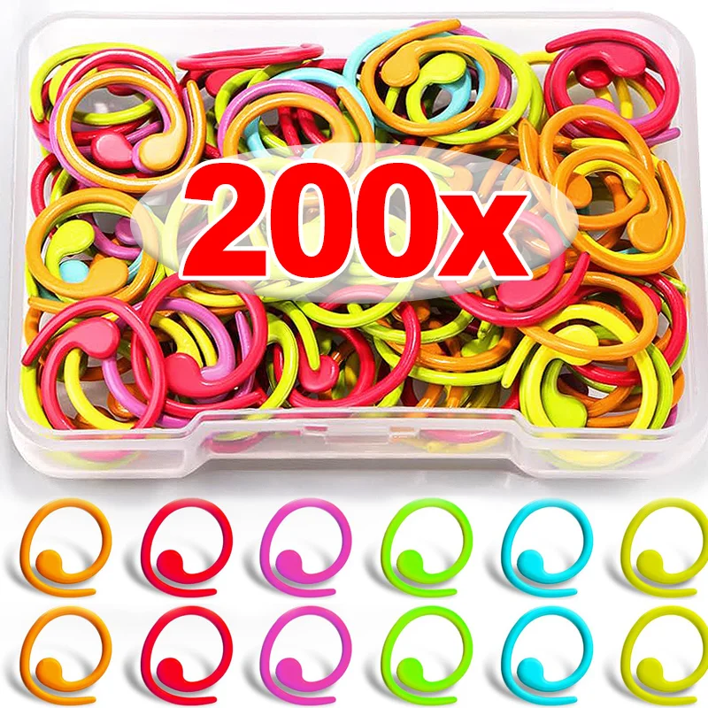 60 marcatori a spirale in metallo, per lavori a maglia e uncinetto, colorati per progetti fai da te