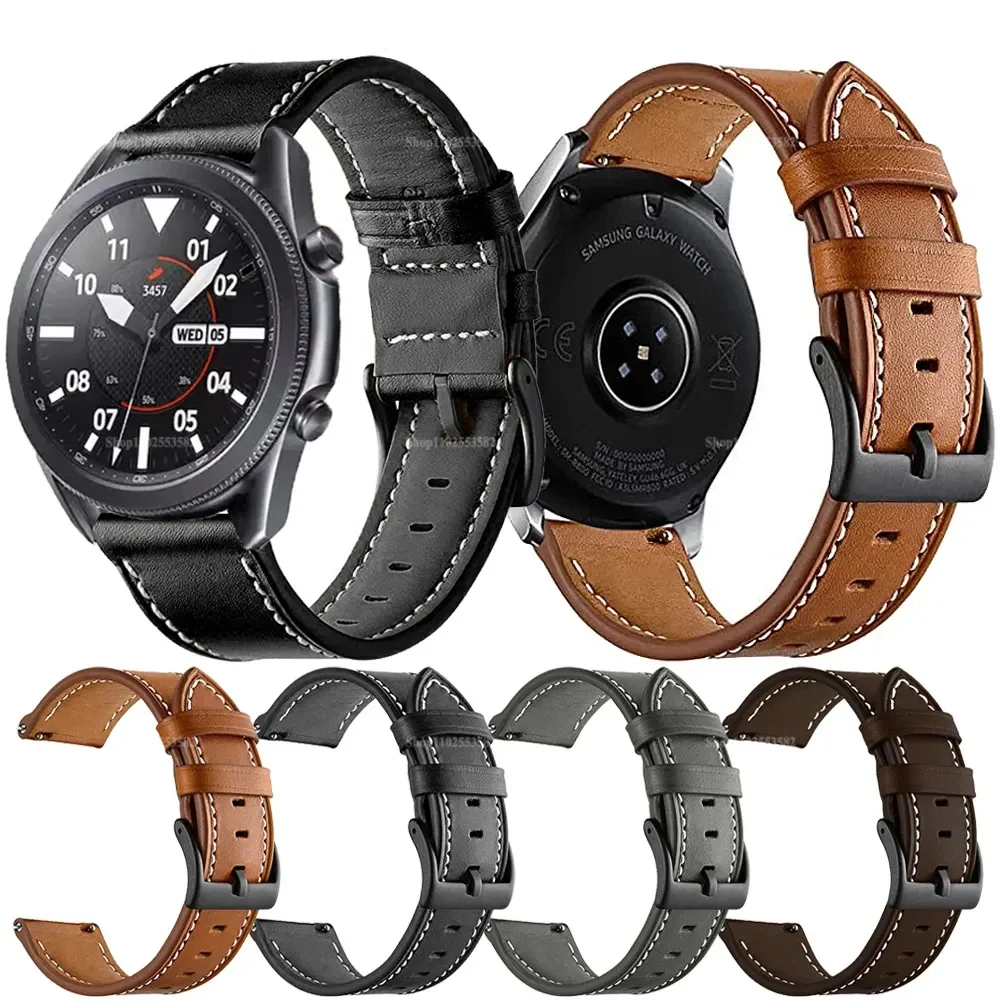 Premium Genuine Leather Watch Strap - 22mm Elegant Wristband