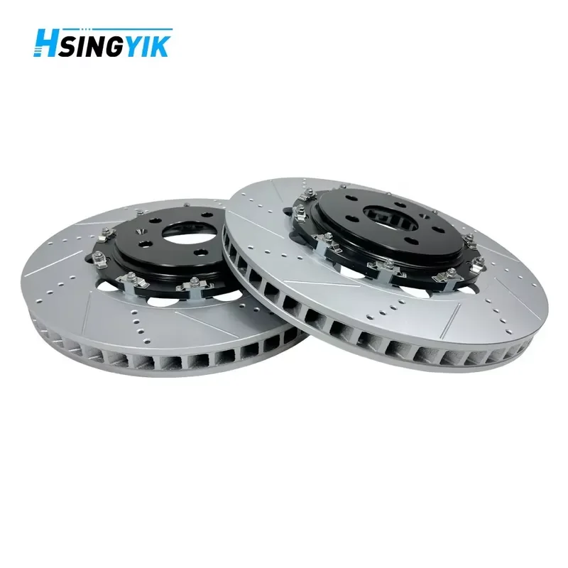 RS3 A3 8V0615301C용 드릴링 및 슬로팅 처리된 369x34mm 프론트 플로팅 브레이크 로터