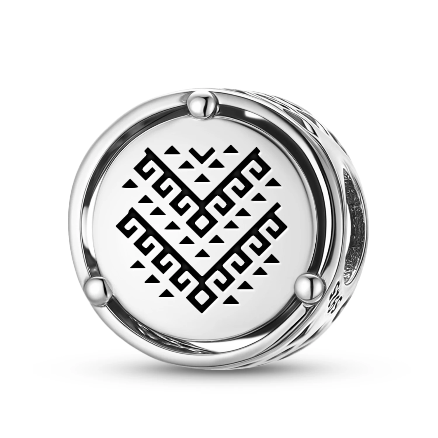 Mapuche Külpuwe Ñimin 925er Sterlingsilber-Symbol-Charm, passend für Original-Armbänder, DIY-Schmuck, Accessoires, Familienperle