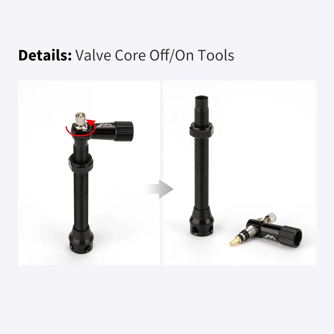 High-Performance Aluminum Alloy Presta Valve Pair for Tubeless Bikes