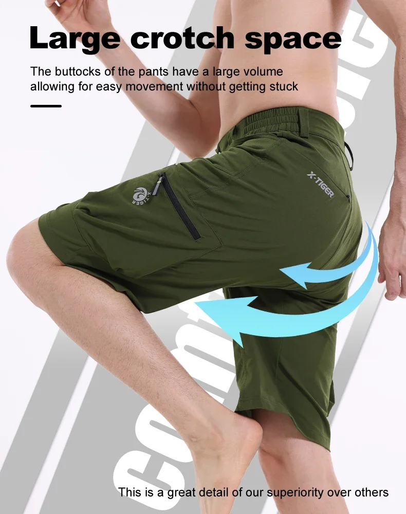 Mountain Bike Shorts – Breathable Multi-Pocket Cycling Shorts with Elastic Waistband