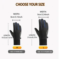 Winter Children's Gloves Padded Warm Wind Cold Riding Gloves Touch Screen Non-slip Waterproof Ski Gloves Outdoor Sports Gloves 4