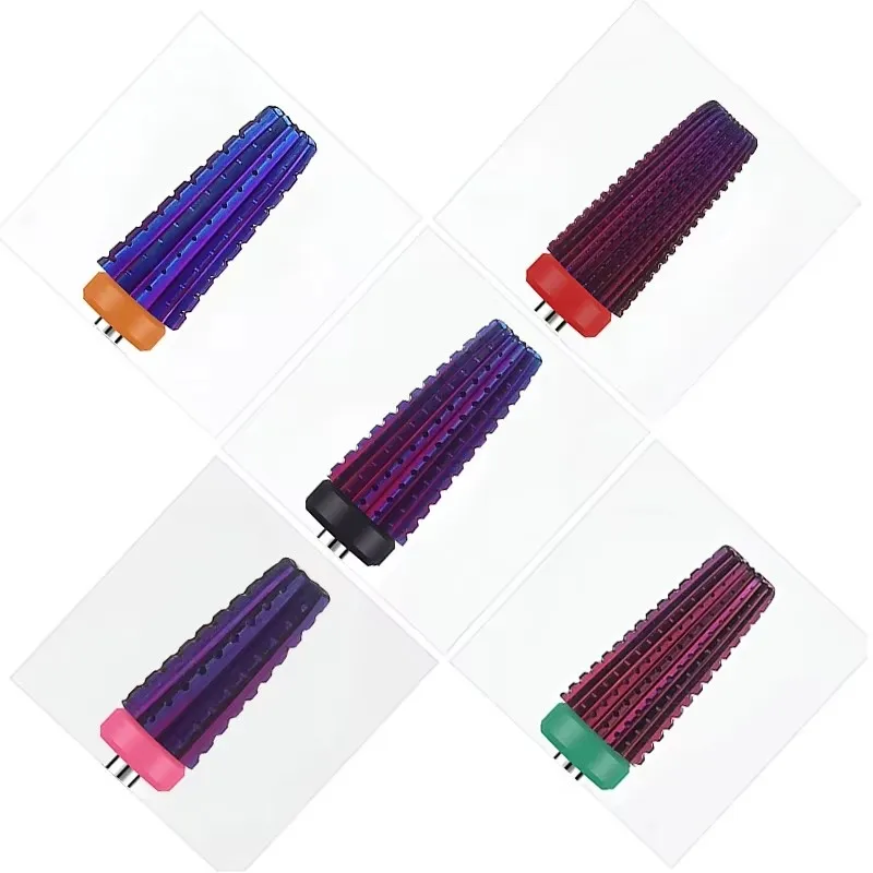 5 in 1 카바이드 텅스텐 스틸 네일 드릴 비트, 네일 폴리쉬 젤 제거용 UV 젤 네일 드릴 비트 밀링 커터 액세서리