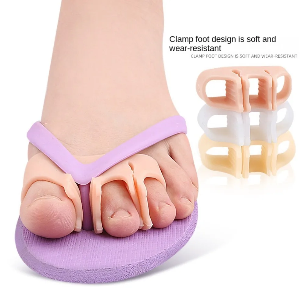 New Portable Valgus Corrector Washable Reusable Three Hole Toe Separators Manicure Pedicure Elastic Toe Separator Straightener