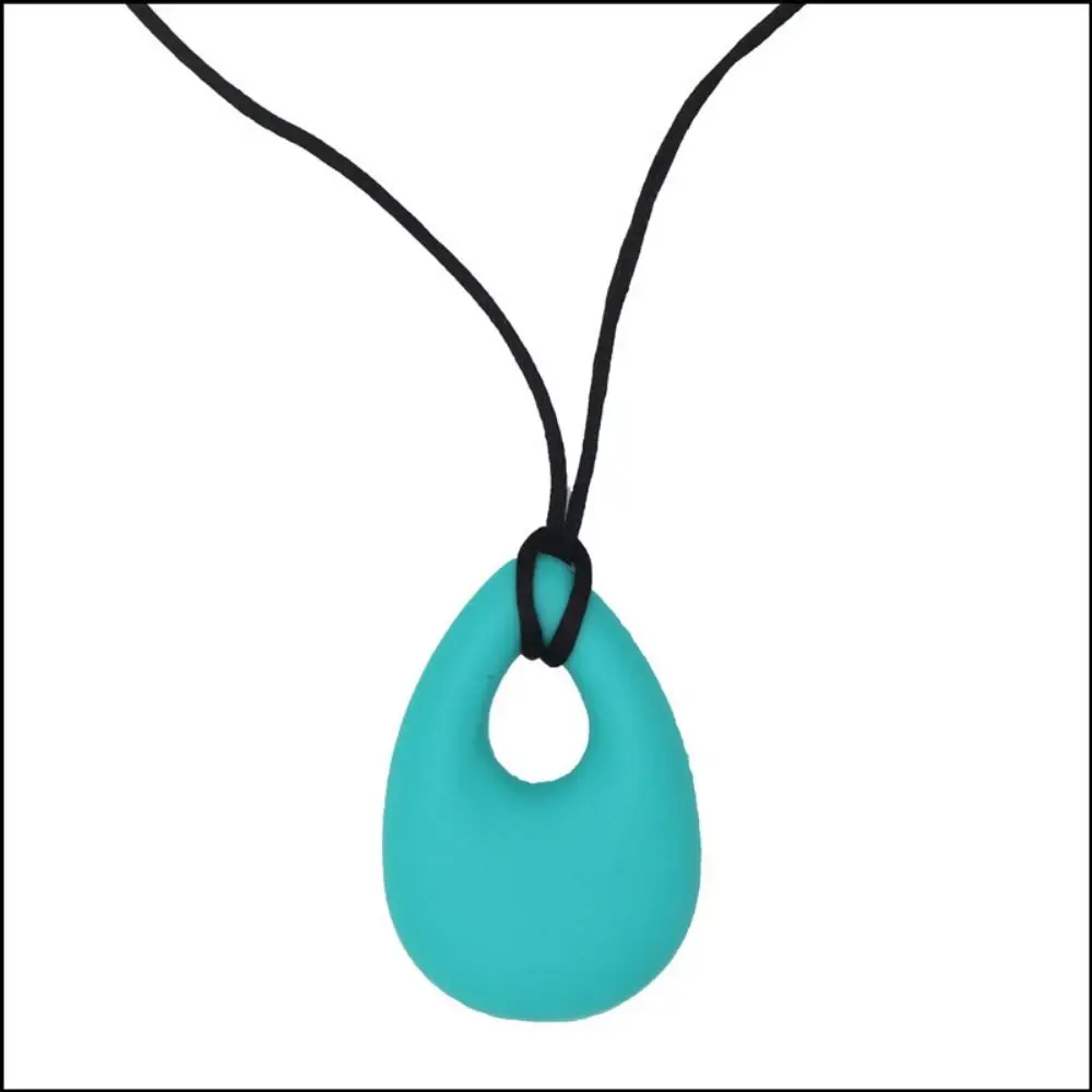 Teether Biting Toy for Newborn Soother Necklace Anti Autism ADHD Teething Toys Sensory Chewing Pendant Baby Chewy Necklace - 5