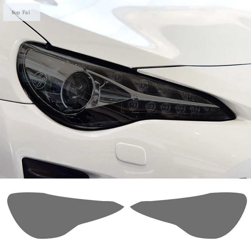 

2 Pcs Car Headlight Protective Film Front Light Transparent Smoked Black TPU Sticker For Toyota 86 2012-2020 GT86 Accessories