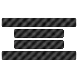 Universal Car Door Sill Plate Protector Stickers - Premium Auto Accessories (NO logo - 4pcs)