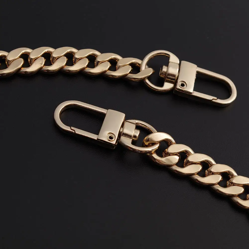 Chunky Flat Gold Chain Handle Strap