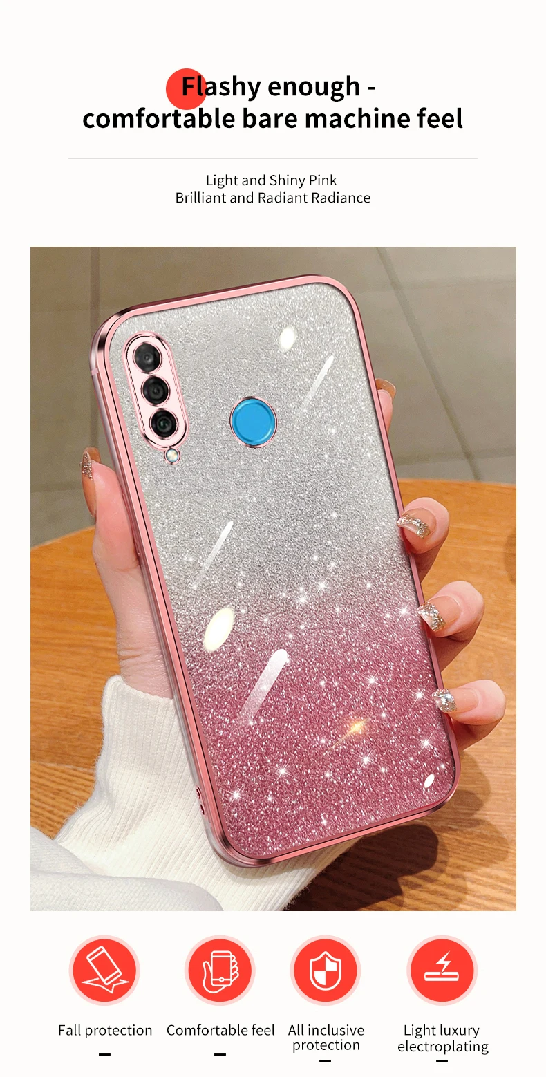 P30lite Quicksand Bear support à paillettes étui de téléphone pour Huawei P40 P50 P30 P60 Lite y7 y6 p30pro support housse Mate 30 40 50_voghion.com