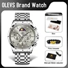 OLEVS 3653 Mens Watch Quartz Watch Multifunctional Chronograph Watch For Men 30M Waterproof Luminous Moon Phase Box Original 2