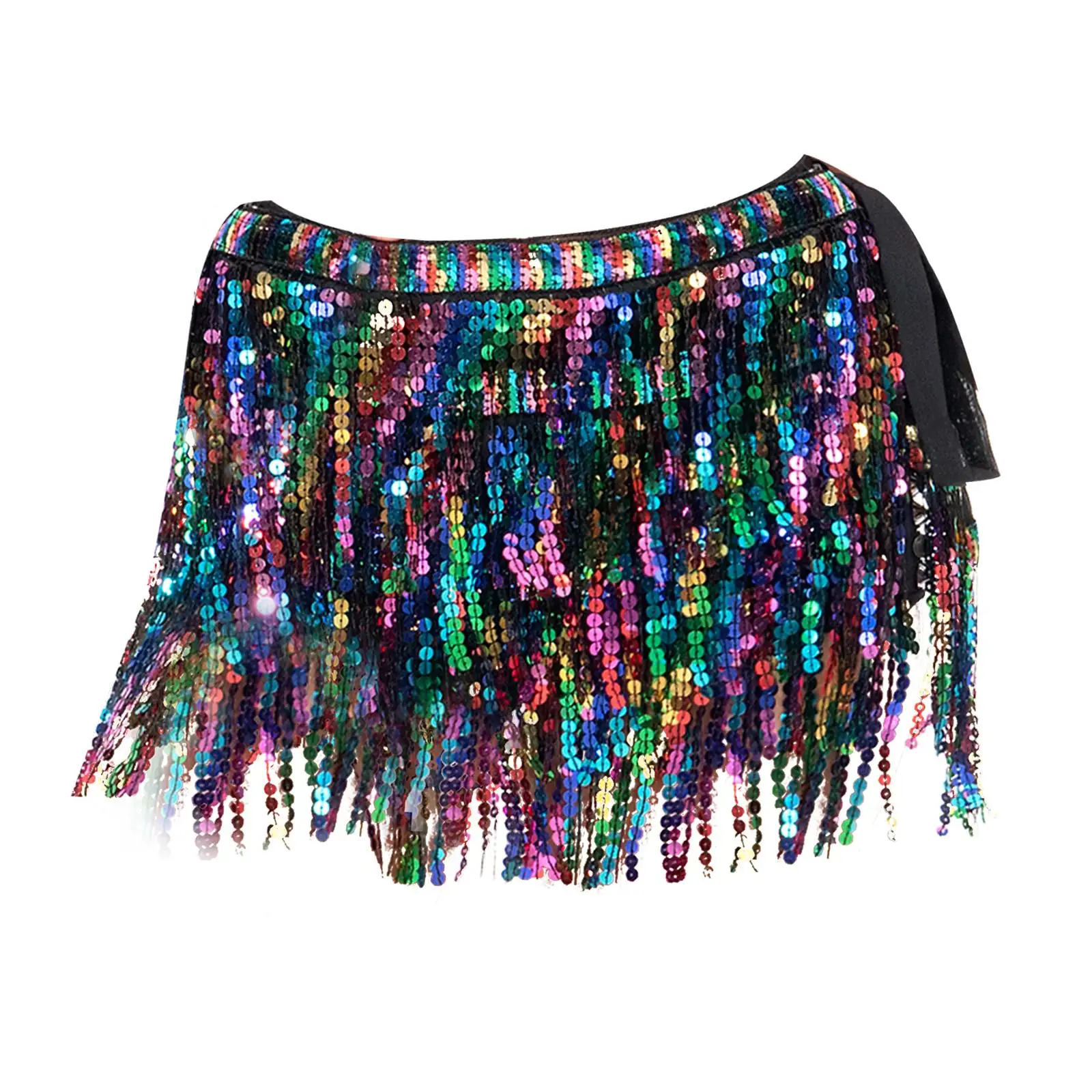 

Tassel Scarf Belt Layered Belly Dance Skirt Fringe Women Belly Dance Hip Skirt