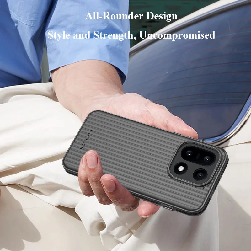 Lereach Corrugated Matte Anti-Slip Slim Phone Case - Fingerprint-Resistant with Multi-Color Options