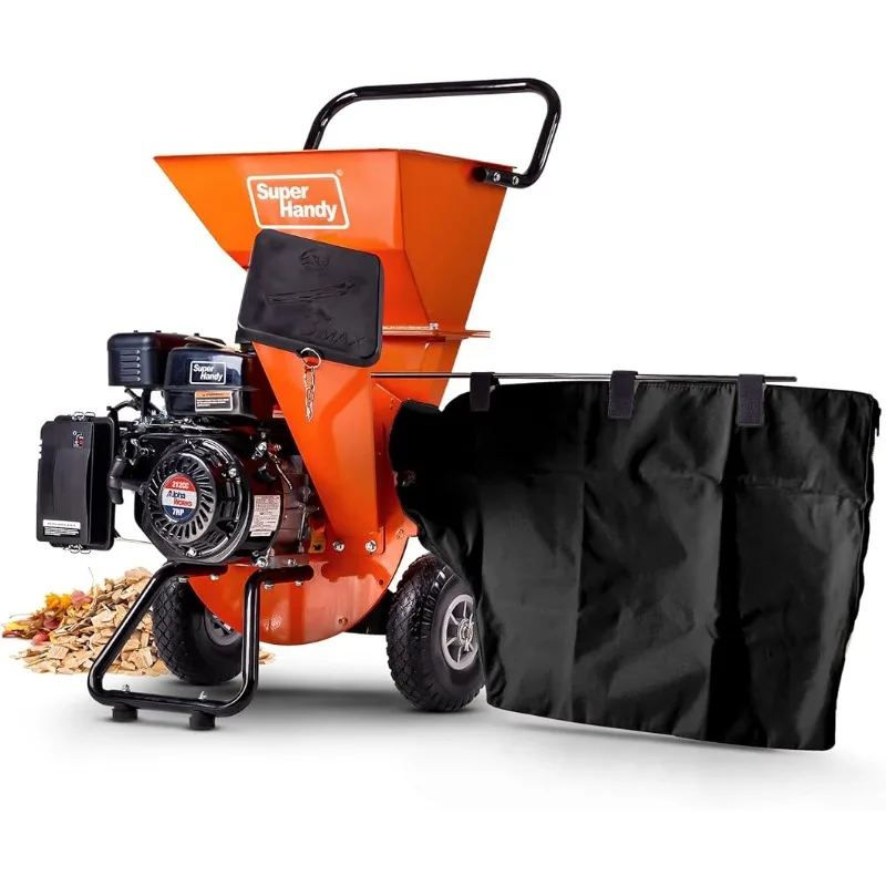 

SuperHandy Wood Chipper Shredder Mulcher Ultra Heavy Duty 7HP 3 in 1 Multi-Function 3" Inch Max Capacity