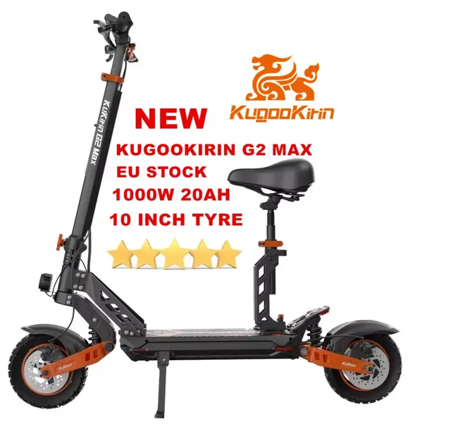 NEW drop shipping KugooKirin G2 MAX 10Inch 48V15AH 1000W speed 60