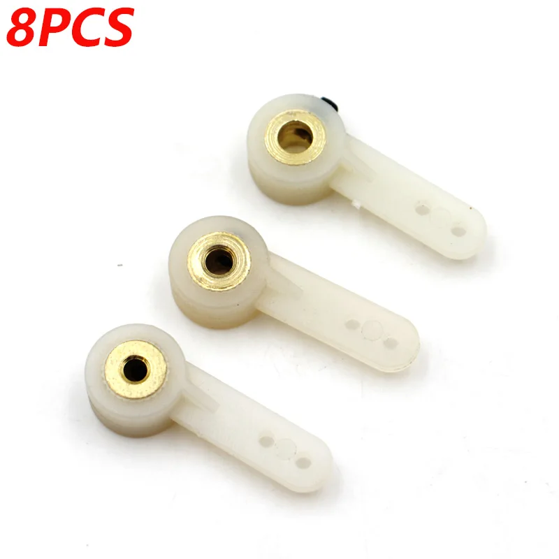 8PCS 2.6/3.1/4.1mm Nylon Steering Gear Rocker Arm Servo Suspension Arm DIY Spare Parts Uesd for RC 4WD Racing Car Boat Aircraft