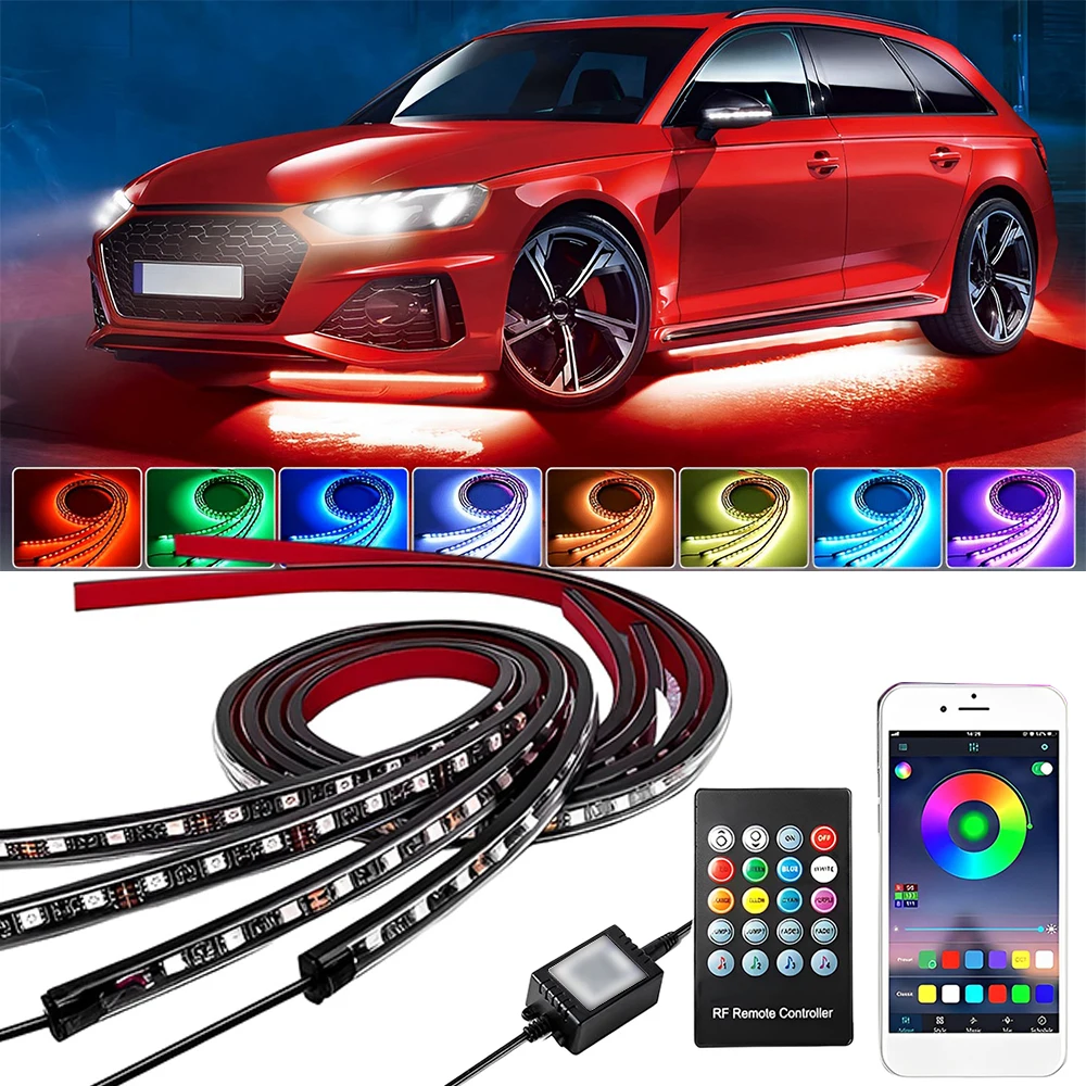2-Pack 200cm (6.5ft) Extension Cables For LED Under Glow Neon Strips & Rock Lights - 12V