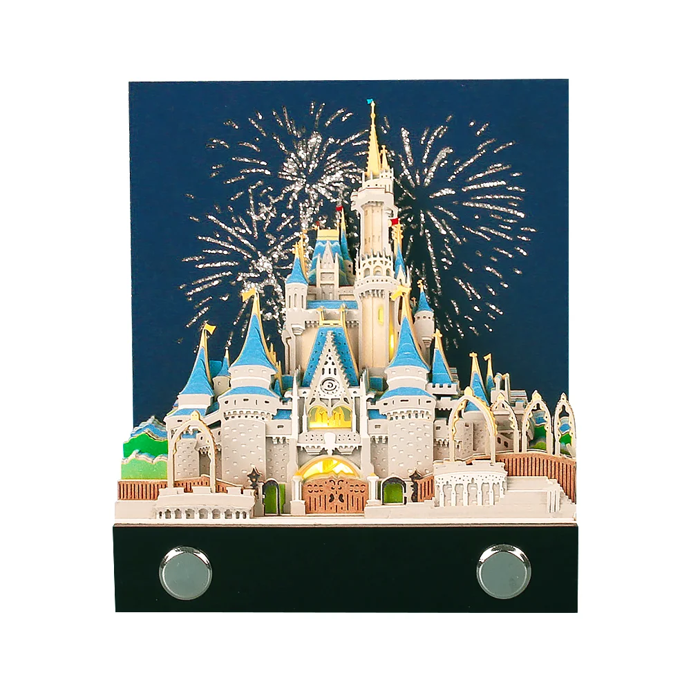 

Omoshiroi Block 3D Notepad Mini Fairy Castle Paper Pad 146 Sheets Led Memo Pad Cute Sticky Note 3D Art Block Notes Friends Gift