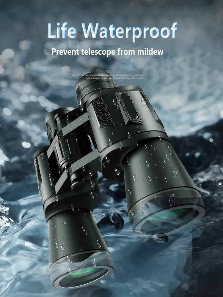 50000M German Military 20X50 Zoom HD BAK4-Prism Powerful Binoculars Long Range Professional Telescope Low Night Vision Camping binoculars telescope