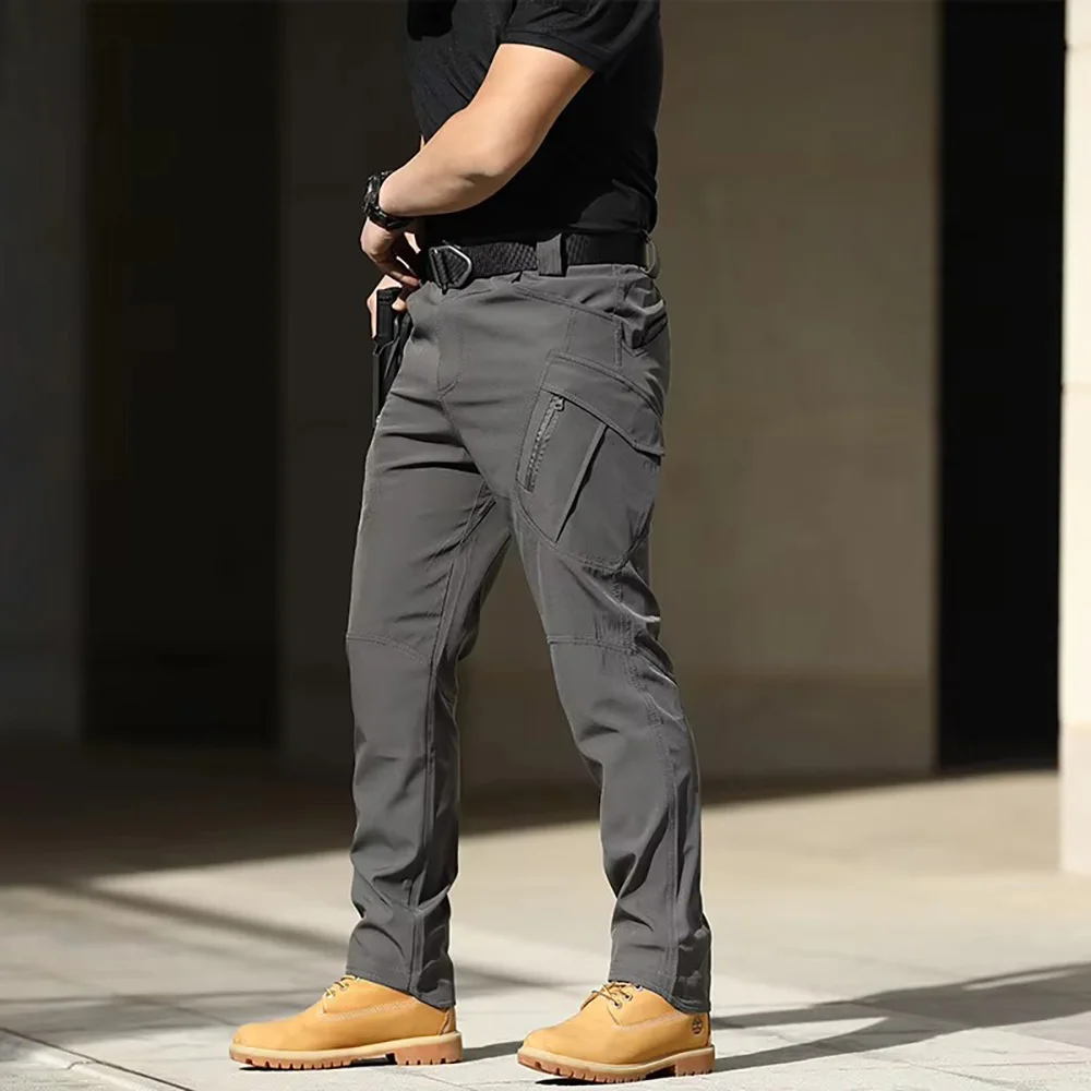Spring New Men's Tactical Pants Multi-pocket Cargo Pants Outdoor Camping Hiking Pants Straight Leg Soft Shell Punch Long Pants 5 Spring New Men's Tactical Pants Multi-pocket Cargo Pants Outdoor Camping Hiking Pants Straight Leg Soft Shell Punch Long Pants 5