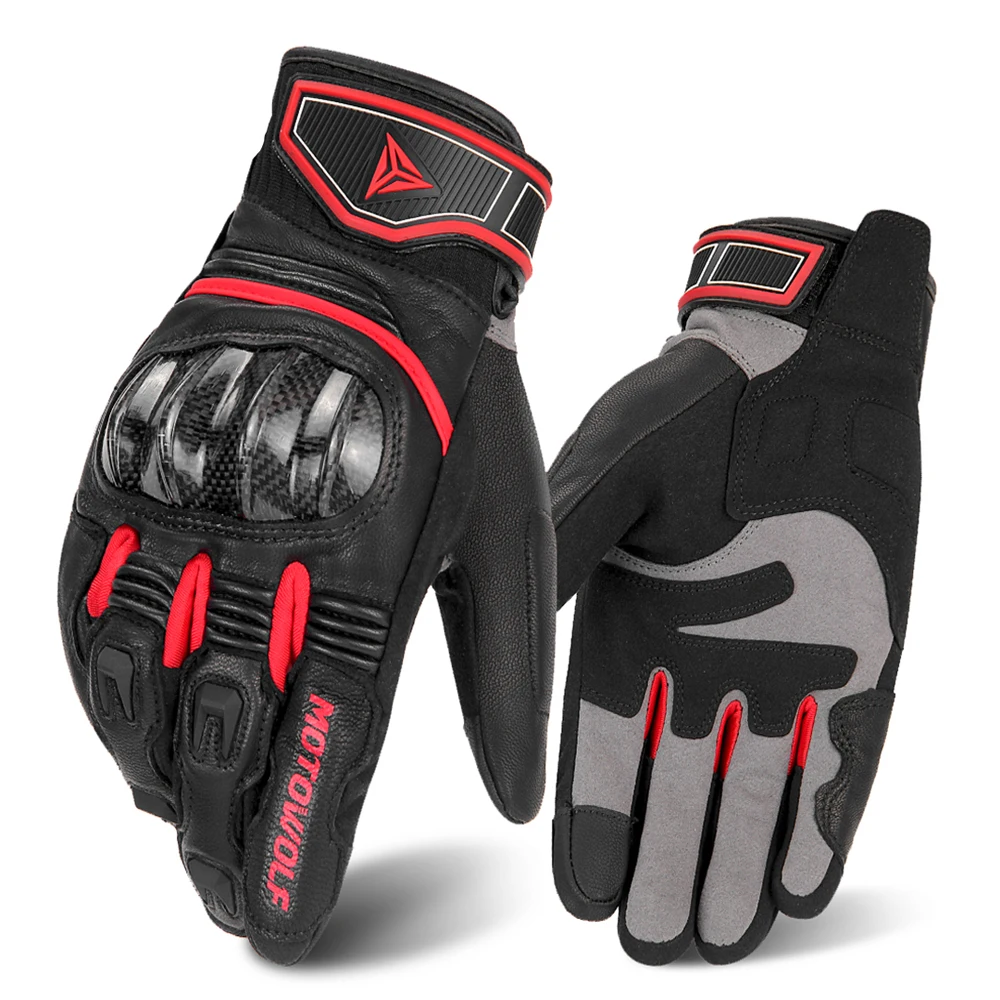 Motowolf Motorcycle Gloves Motocross Riding Carbon Fibre Gloves Leather