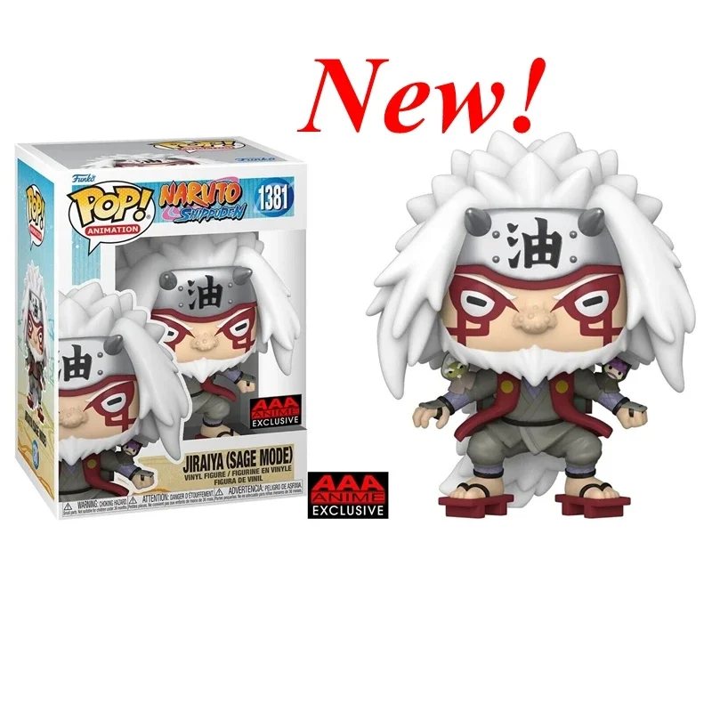 Новое поступление, фигурки героев мультфильма FUNKO POP, narutoe Jiraiya (режим шалфей) #1381, виниловые фигурки, коллекционные модели, игрушки