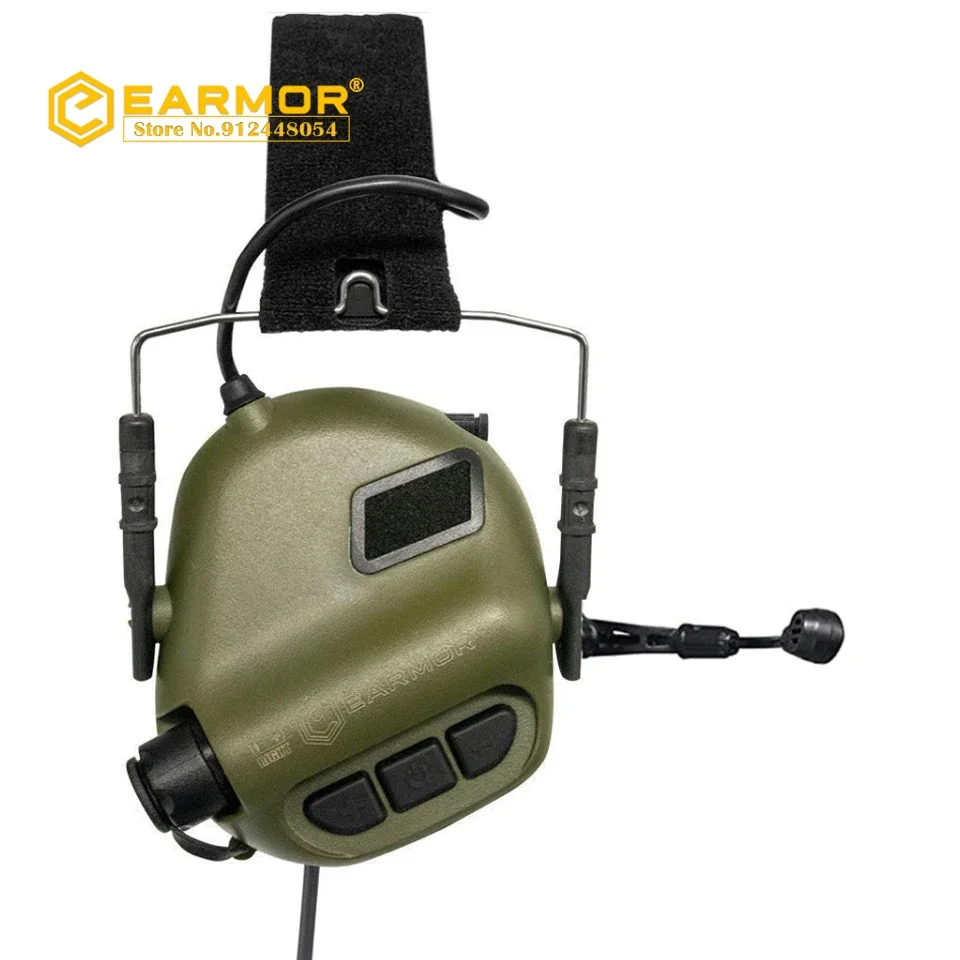 EARMOR M32X MOD4 Tactical Headset with Advanced Electronic Noise Reduction and Amplifying Pickup for RAC Rails