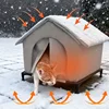High Quality Oxford Cloth Outdoor Cat House with Stand - Insulated Shelter with Aluminum Foil Lining, Snow & Wind Protection