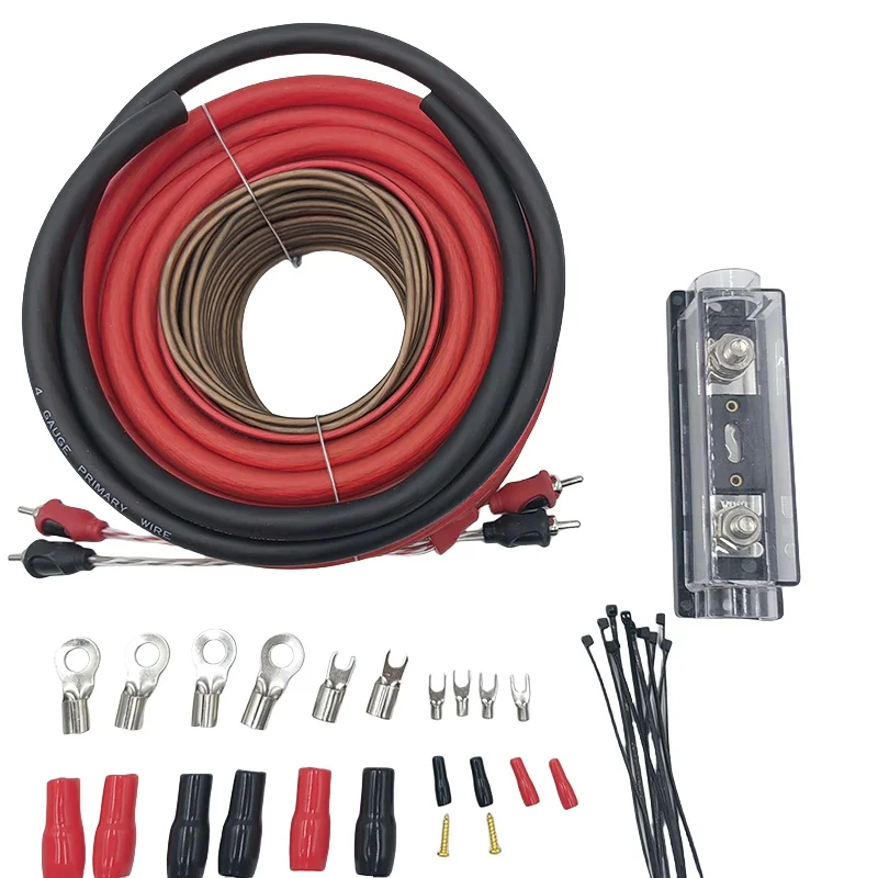 High Quality 4 Gauge Copper-Clad Aluminum Power Kit Car Audio Wiring Kits Car Amplifier Wring Kit