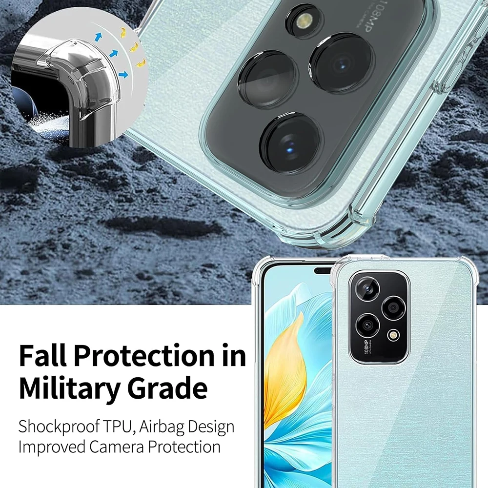 Premium Silicone Soft Case - Shockproof Clear Transparent TPU Shell Coque