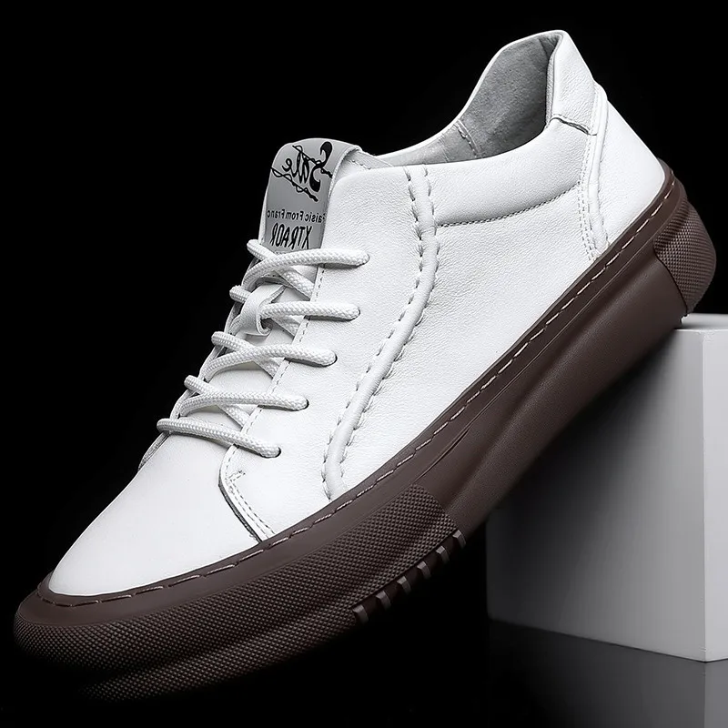 

Men genuine Leather Shoes Black Hot Sale Casual cow Leather Shoes Men Breathable Business Casual Men Shoes outdoor sneakers men