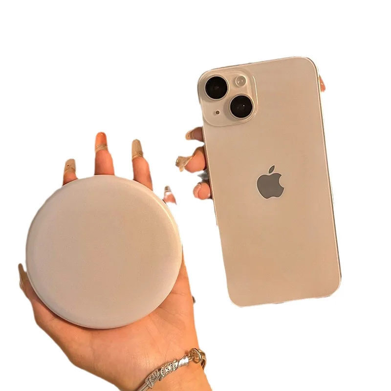 Makeup Mirror Portable Small Mirror Light LED Makeup Pocket Mini Handheld Luminous Folding Round