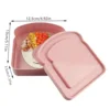Portable Lunch Box Toast  Sandwich Case Bread Bag Large Capacity Bento Food Container Reusable Organizer Pink Letter Pattern 2