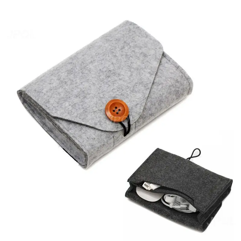 Power Bank Storage Bag For Data Cable Mouse Mini 2023 Gadgets Bags Multifunction Fashion Electronic Gadgets Felt Adapter Pouch