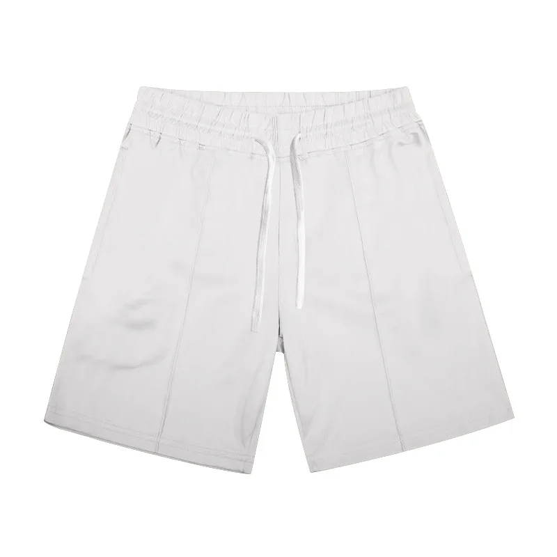 Summer Elegant Fashion Harajuku Slim Fit Ropa Hombre Loose Casual All Match Sports Shorts Solid Pockets Straight Cylinder Shorts