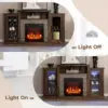 Electric Fireplace TV Stand for TVs Up to 65 Inches, 18-inch Fireplace Insert with APP Control, Remote Control, 16 Color Lights 4