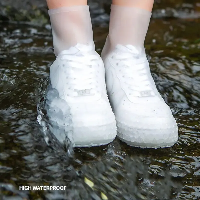 1pc reusable unisex wearable waterproof protective rainproof silicon shoe cover
