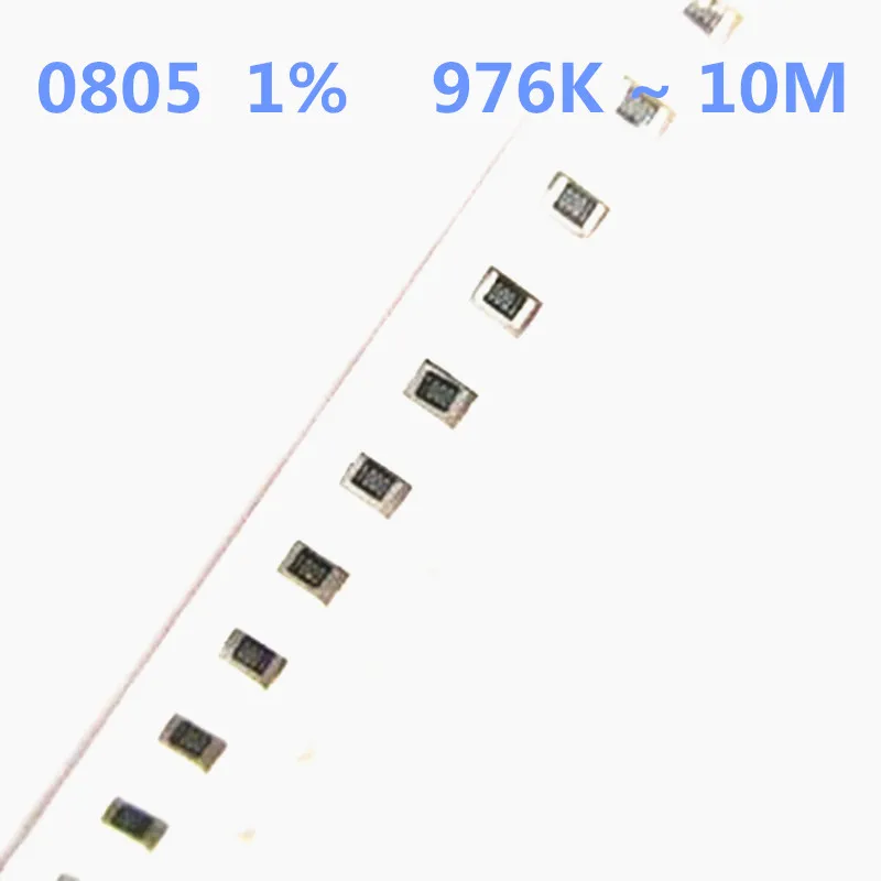 

100pcs 0805 1% SMD resistor 1/8W 976K 1M 1.02M 1.05M 1.07M 1.1M 1.13M 1.2M 1.21M 1.24M 1.27M 1.3M 1.33M 1.37M 1.4M ohm