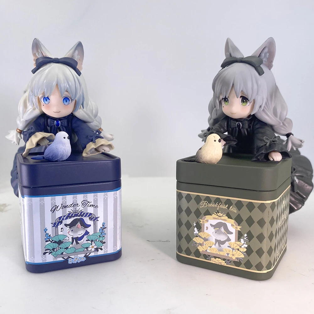 Anime Chá Festa Gato Bonito Modelo De Brinquedo Cinza Genuíno Original  Pré-venda Boneca Pvc Ação Decoração Gato Enlatado Brinquedo Presente -  Figuras De Ação - AliExpress