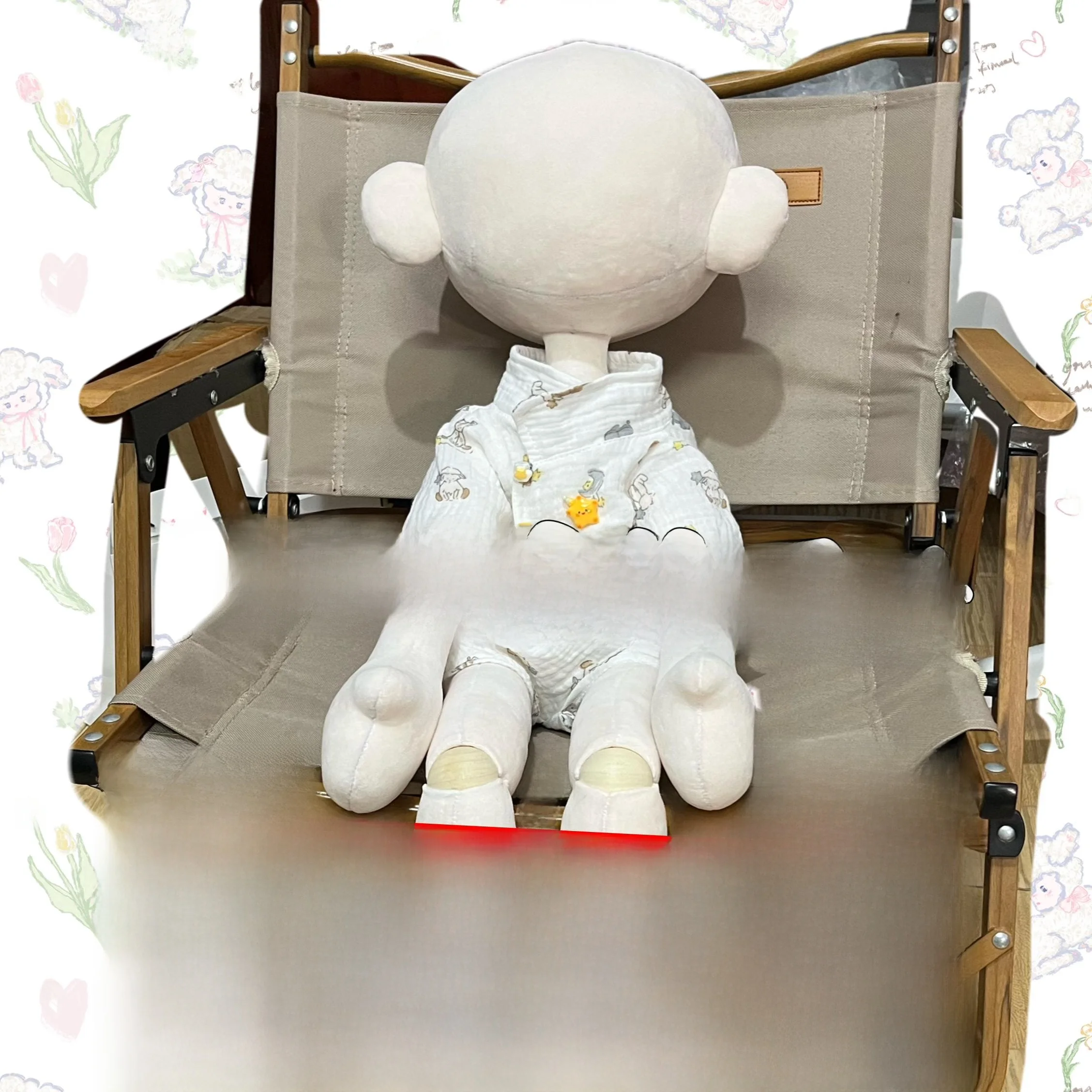 손바느질 면 소재 엄마 인형 재료 키트 반제품 DIY 장난감 세트 홈 패브릭 아트 다섯번째 성격 면 소재 유령 엄마 인형