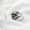 Retro Exaggeration Big Eyes Art Man Ring Fashion Personality Open Adjustable  Ring For Women Accessories 6
