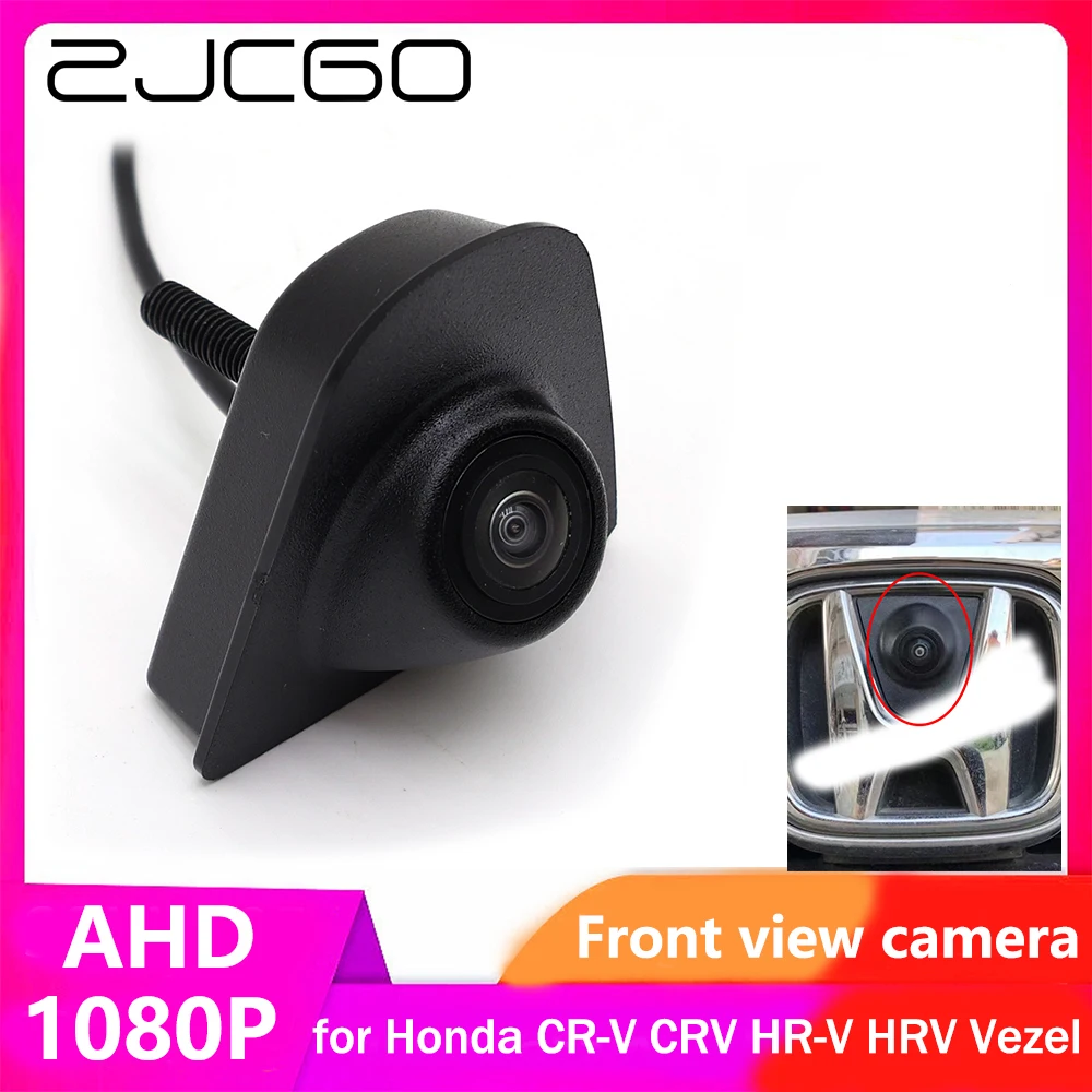 

ZJCGO AHD CVBS 1080P 170° Car LOGO Parking Front View Camera for Honda CR-V CRV HR-V HRV Vezel RU RW RT RY 2017~2022