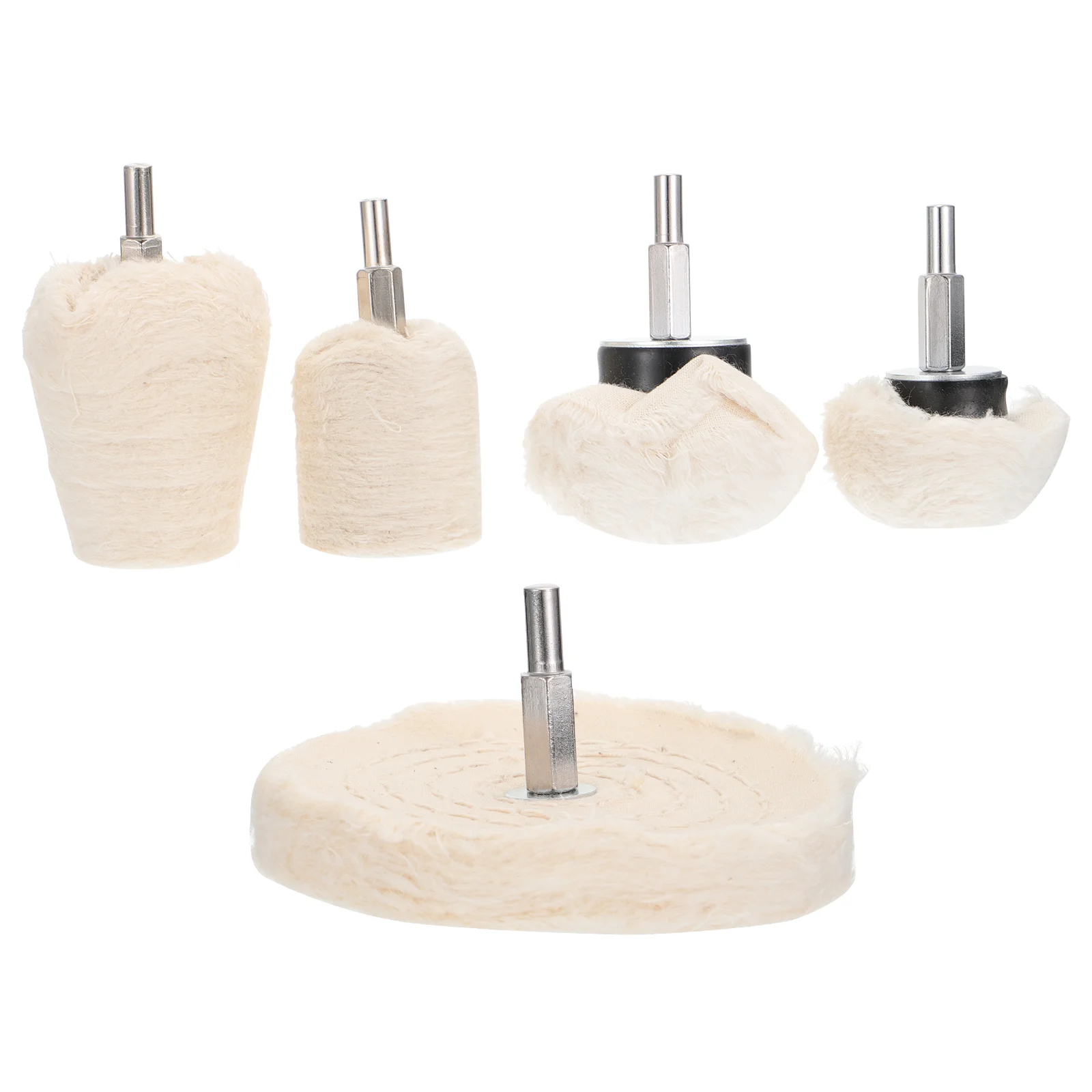 

5pcs White Flannelette Polishing Mop Wheel Drill Polishing Pad Buffing Wheel