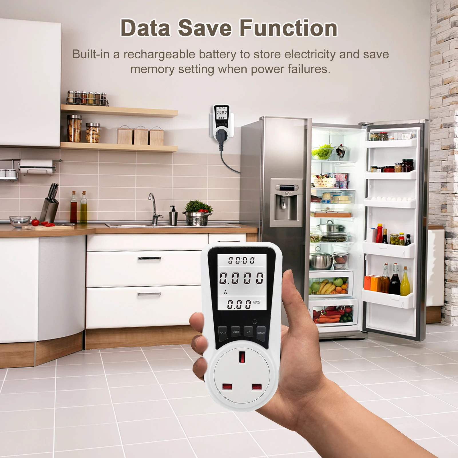 

Digital Wattmeter Energy Meter LCD Display Power Monitor Meter Electricity Test Measuring Socket