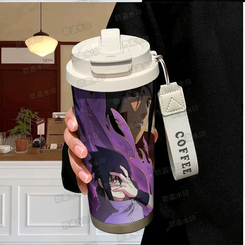 Anime-Inspired Stainless Steel Insulated Water Bottle - Large Capacity Travel Flask with Kawaii Design