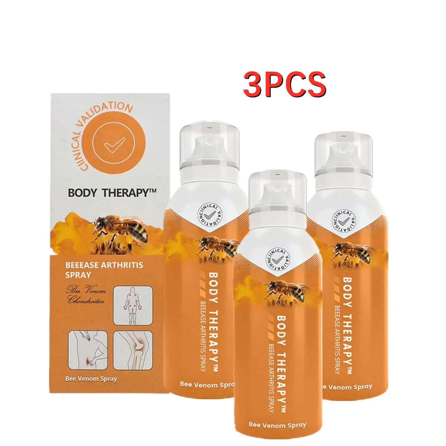 

3PCS New Beevenom Spray Body Joint & Bone Therapy Treatment Concentrated And Intensification Recovery Spray Muscle Health Care