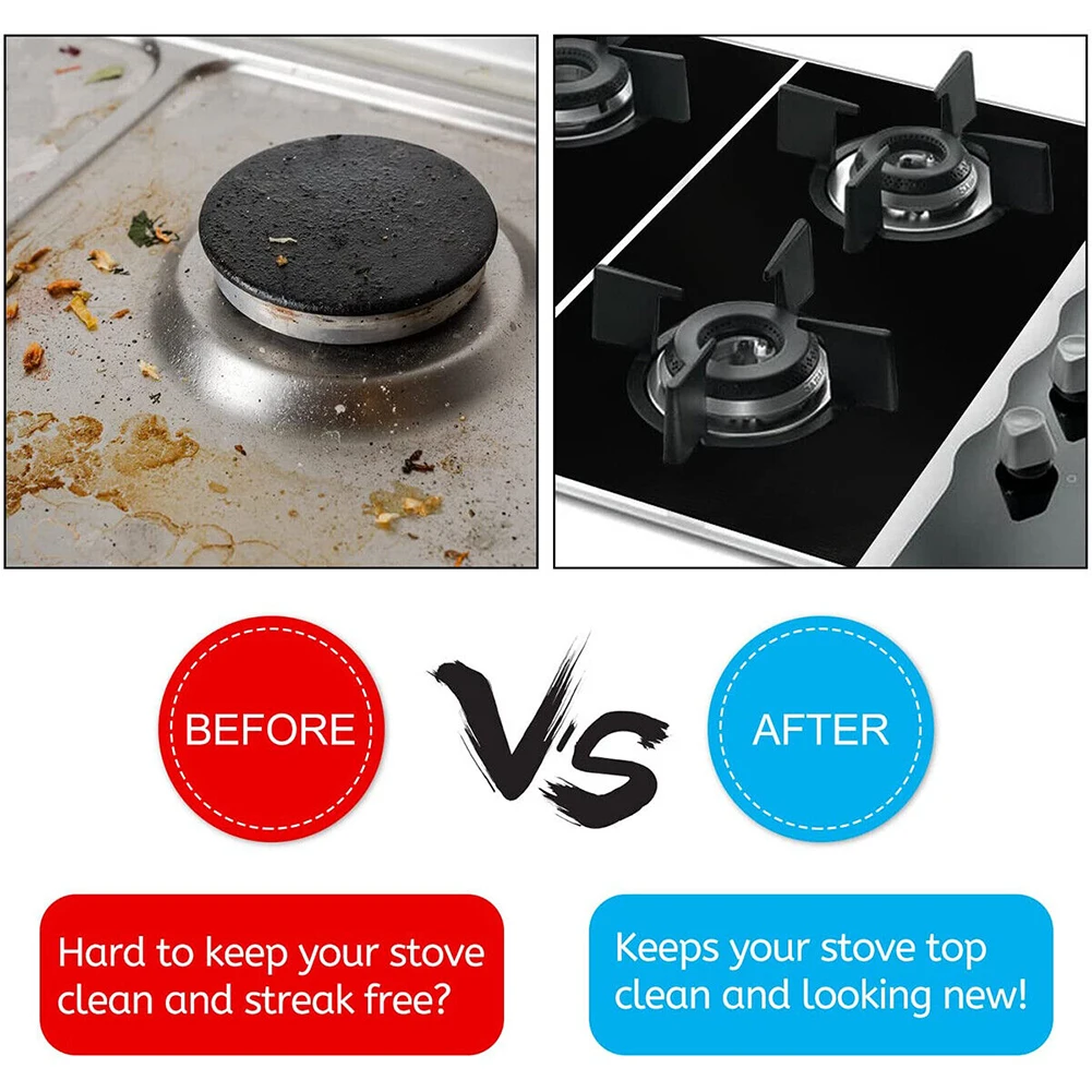 5-Hole Gas Stove Pad Protective Cover Anti-dirty Non-stick Reusable Stovetop Scratch Protector Pads Kitchen Parts